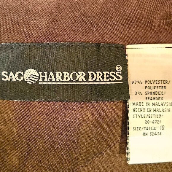 Sag Harbor Dark Brown Jacket or Top - Size 10 - Picture 3 of 6